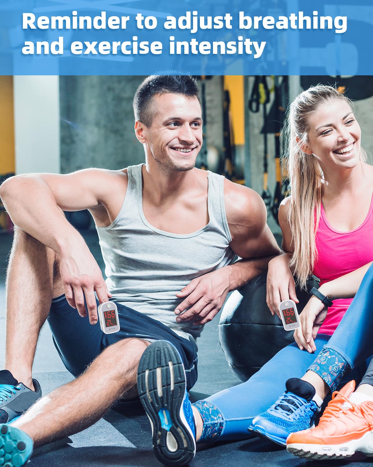 AILE Pulse Oximeter Oxygen Meter Adults Accurate Fast Easy Larger Red Screen Oxygen Monitor with Lanyard Blood Saturation Monitor -O2 Saturation Meter Pulse-Oximeter