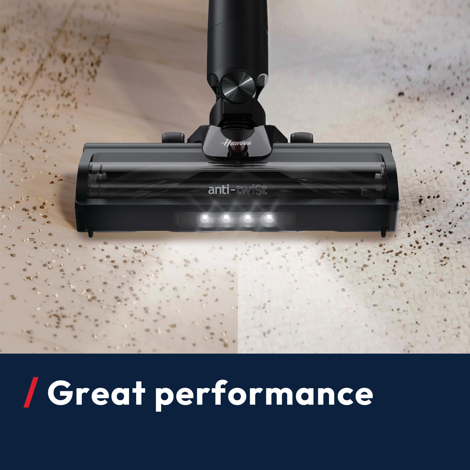 Hoover HF1 Plus Cordless Stick Vacuum Cleaner with Turbo Suction Mode, Up to 45 Min Runtime, Rechargable, Multi-Floor Nozzle, Anti Hair Wrap, Handheld Capability, 165w [HF1PZ10H]