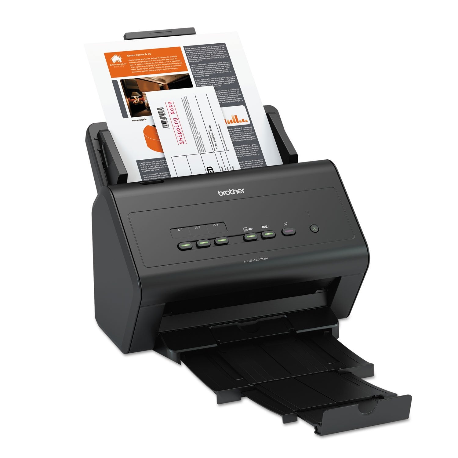 Brother ADS-4300N Desktop Document Scanner |SuperSpeed USB 3.0 |Double-sided |Advanced Image Capture, UK Plug