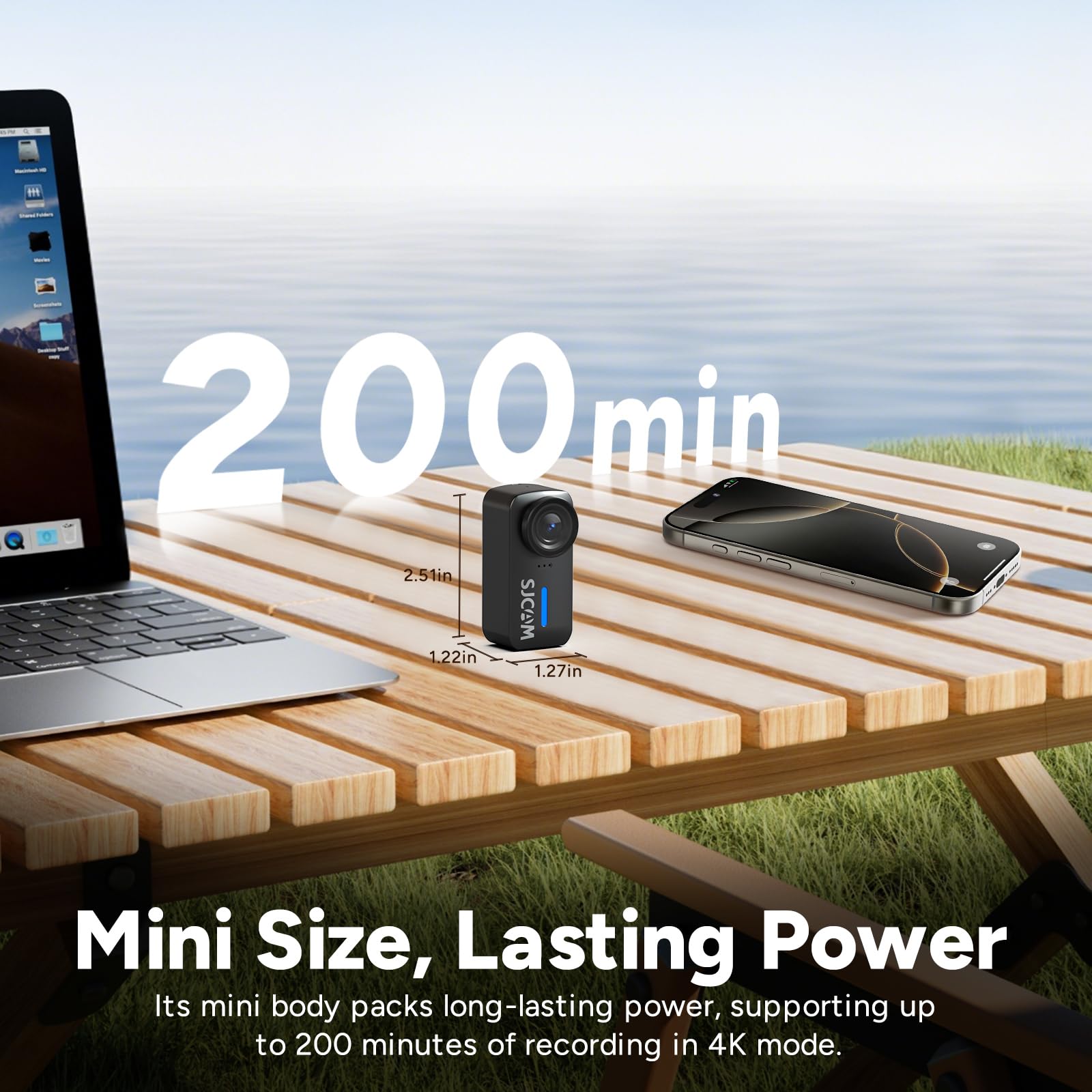 SJCAM C110 Magnetic Mini Body Camera,4K 200min | 64GB Card Bodycam with Audio & Video Recording, EIS Stabilisation,8x Zoom,30M Waterproof Pocket Action Cam WIFI Vlogging Camera,f/2.0 POV Cam,Black