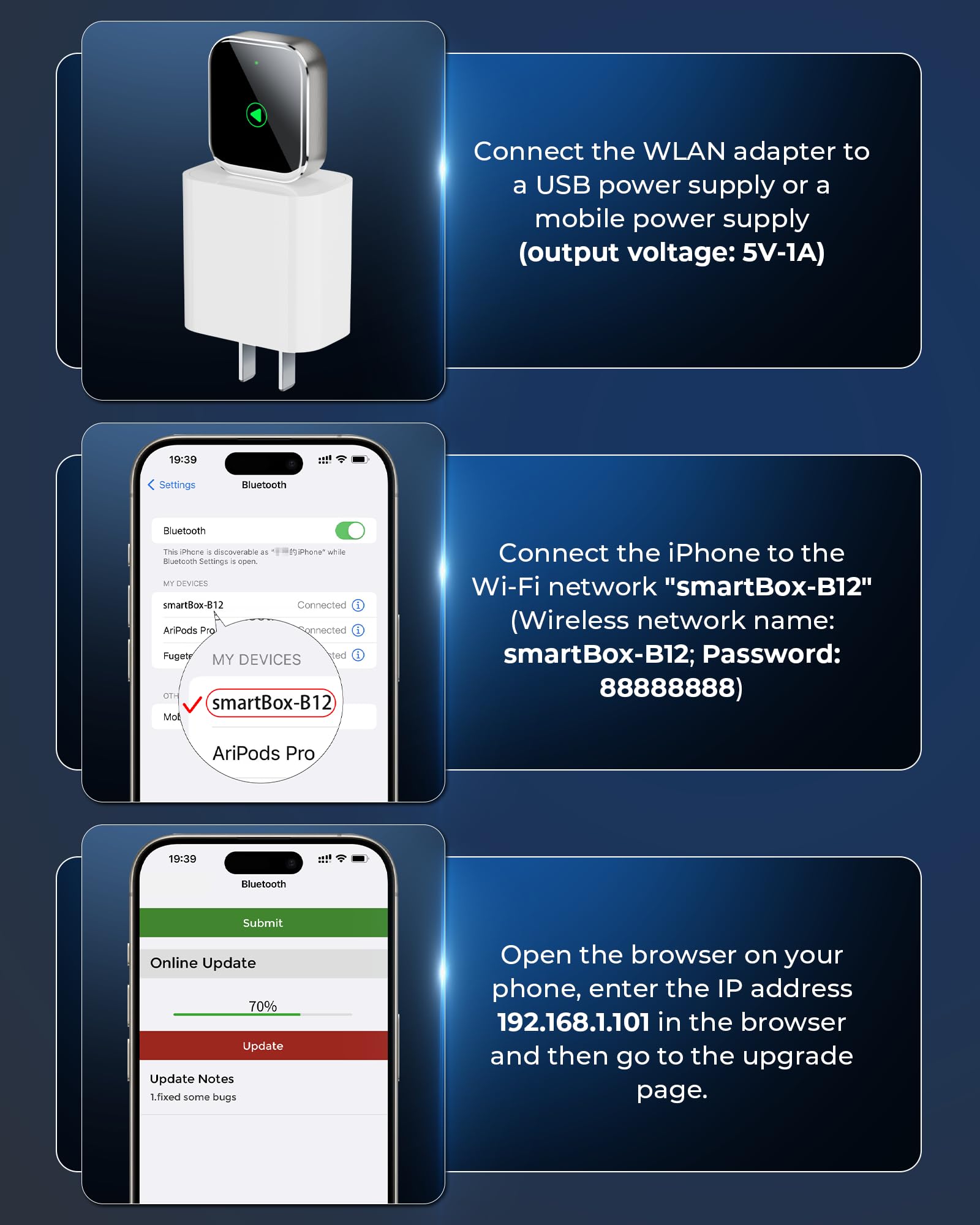 TKHIN CarPlay Wireless for iPhone - Car Play Wireless Dongle for Factory Wired CarPlay to Wireless 5GHz WiFi Car Connection for Cars After 2016 (Only for iPhone)