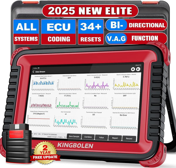 KINGBOLEN K10 PRO Car Diagnostic Tool,OE-Level Full System Bidirectional Scan Tool with ECU Coding,Topology Mapping,50+ Resets,V.A.G Guide,FCA,Can FD And DOIP,2 Years Update.
