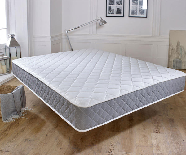 Extreme Comfort Spring Coil Diamond Grey Essentials Mattress | 4ft6 Double (135cm x 190cm) | Foam Free Spring Coil | Plush Feel | Cooltouch Plus Sleep