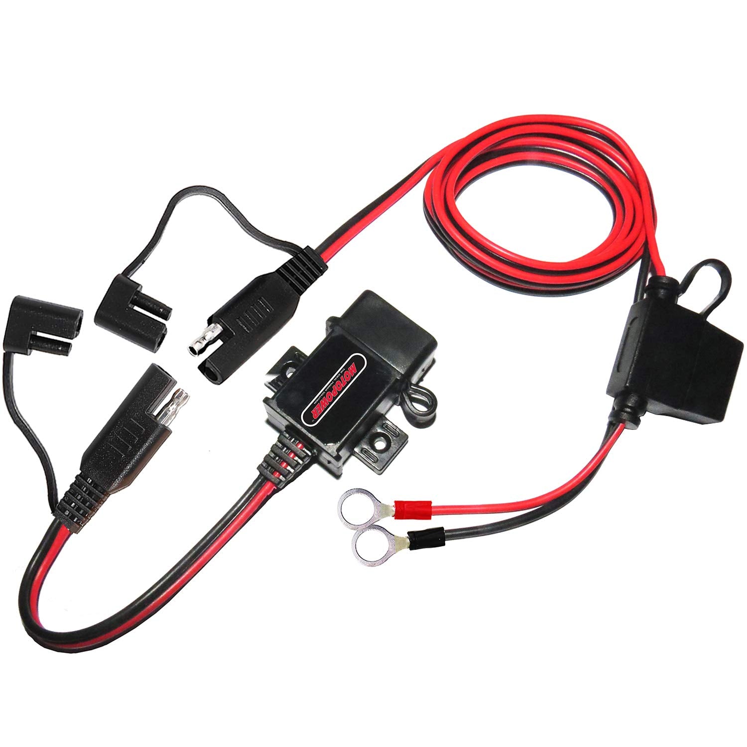 MOTOPOWER MP0609A 3.1Amp Motorcycle USB Charger Kit for Phone, GPS or Sport Camera