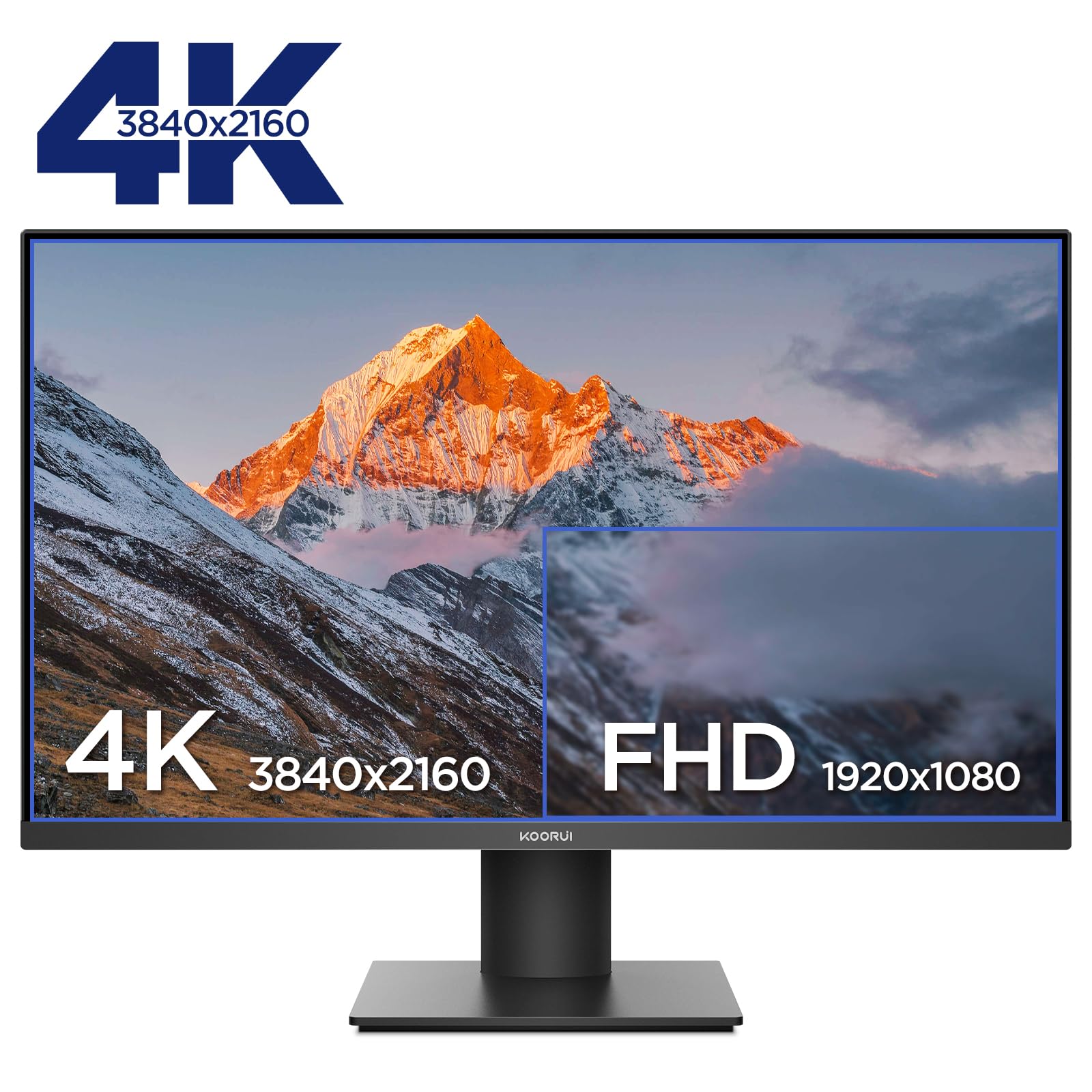 KOORUI E2711F 27 Inch FHD Monitor, Gaming 100Hz, IPS Computer Monitors, 1080P Pc Screen, Adaptive Sync, 5ms, VESA 100x100mm, Eye Care, HDMI, VGA