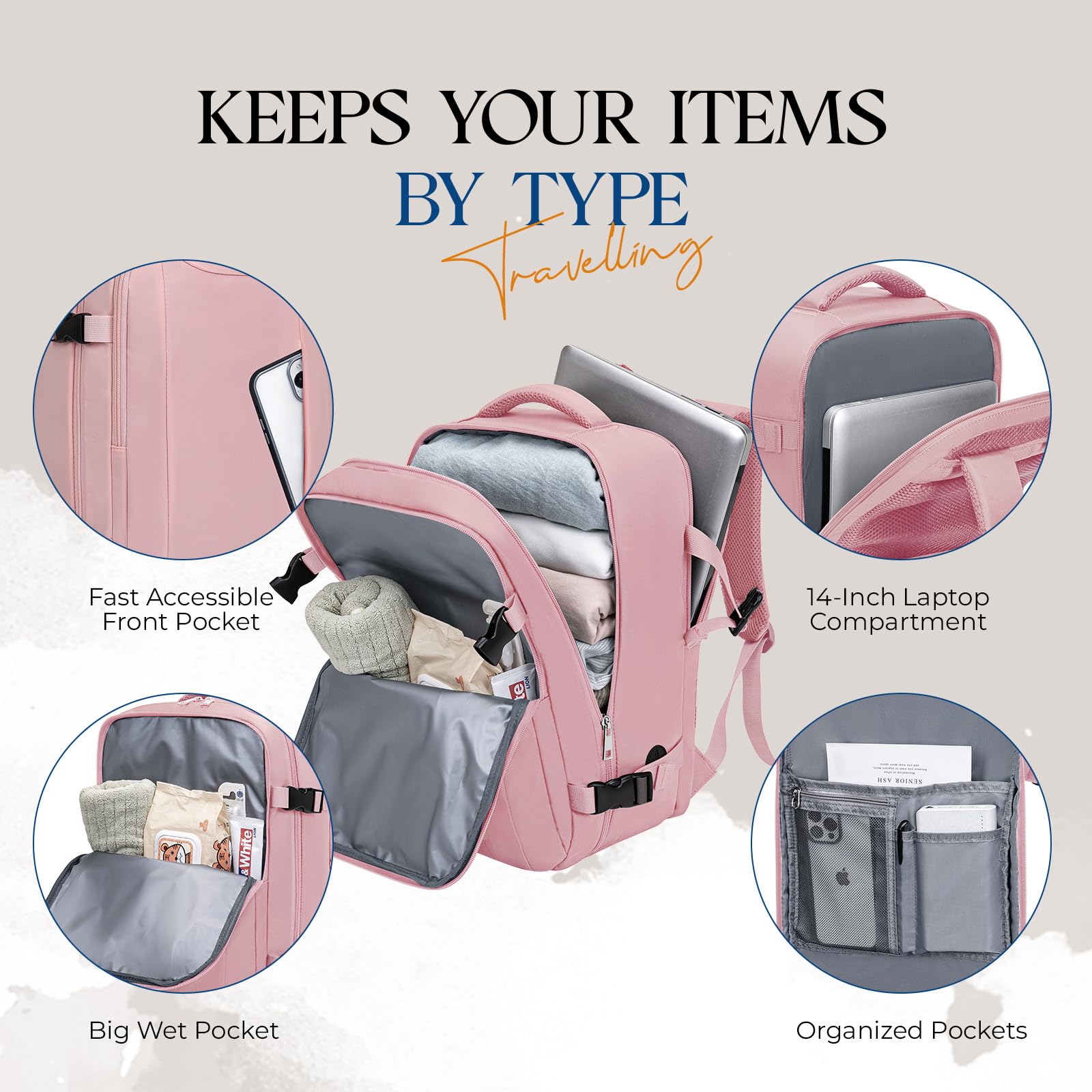 for Ryanair Cabin Bags 40x20x25 Underseat Bag,Small Travel Backpack Cabin Size Carry-ons for Women Men,Hand Luggage for Overnight,Casual Daypack with Laptop Compartment,Anti Theft Pocket