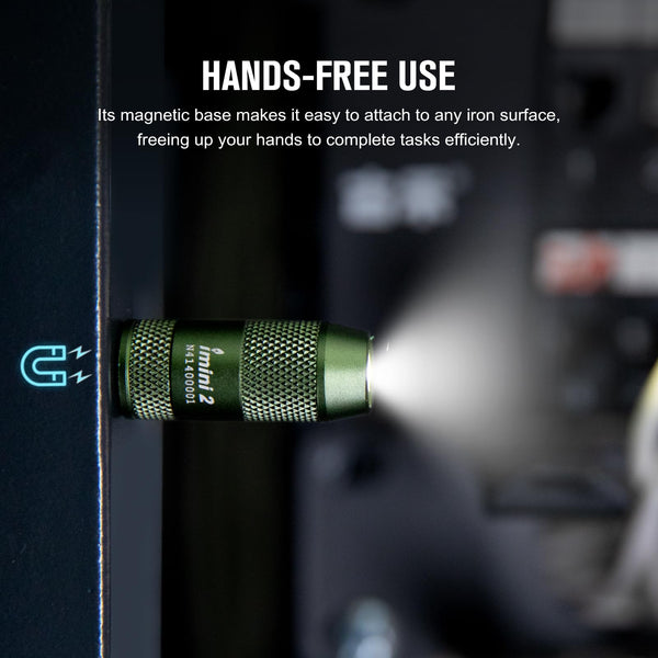 OLIGHT IMINI 2 Keychain Light 50 Lumens EDC Rechargeable Mini Torch, Magnetic Base Lamp with Integrated USB Plug, High Performance Compact LED Flashlight for Daily Carry (Dream Blue)