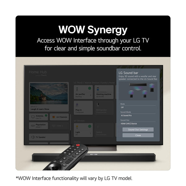 LG USC9S Bluetooth Soundbar for TV with Dolby Atmos & Wireless Subwoofer 3.1 channel