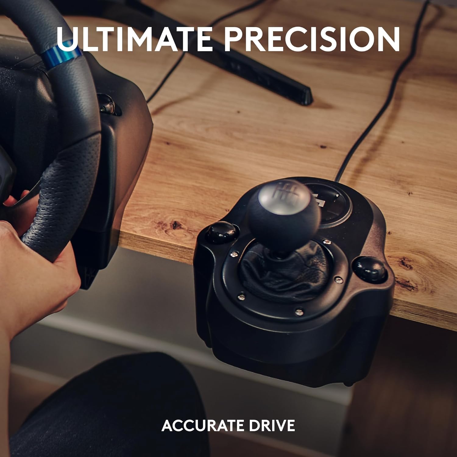 Logitech G923 Racing Wheel and Pedals TRUEFORCE Force Feedback + Logitech G Driving Force Shifter - Real Leather Sim Steering Wheel Pedals & Gear Shift for PS5 PS4 PC Mac