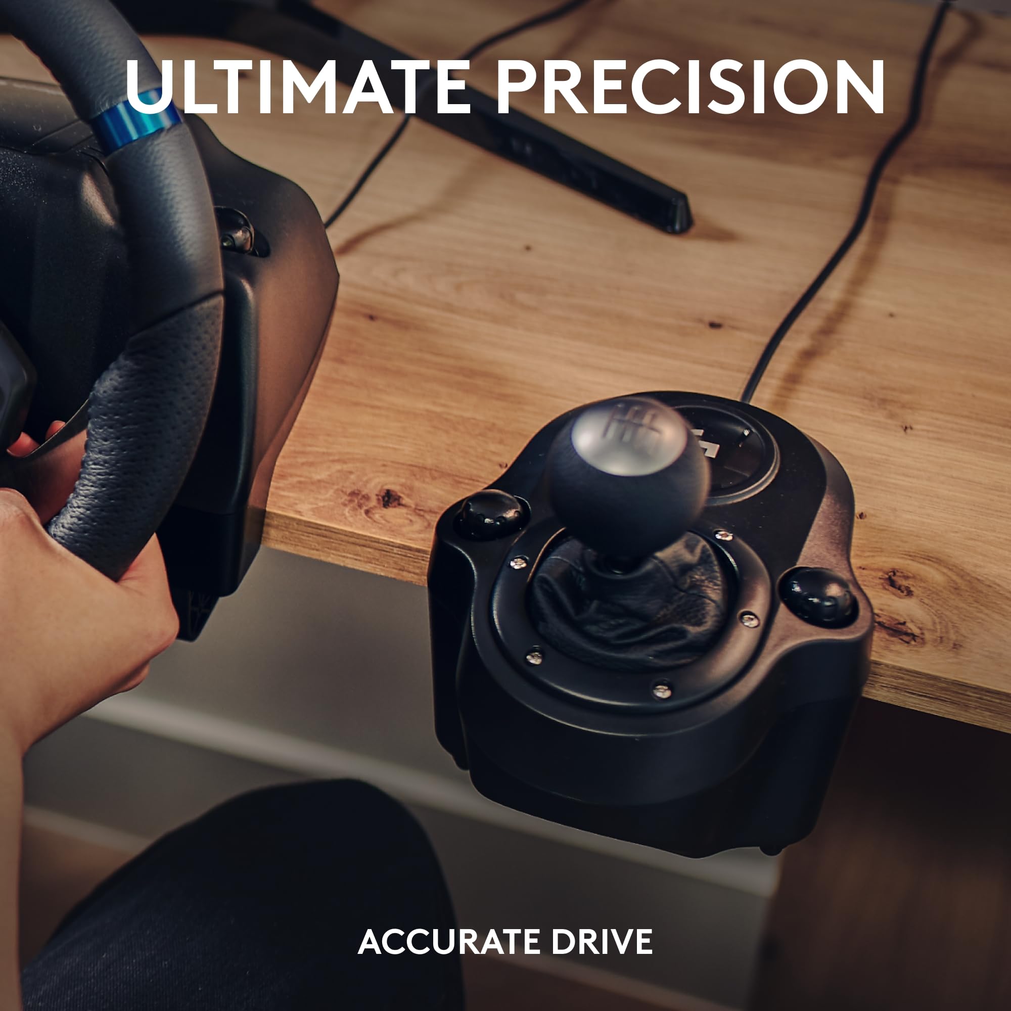 Logitech G G923 Racing Wheel and Pedals, TRUEFORCE up to 1000 Hz Force Feedback, Responsive Driving Design, Dual Clutch Launch Control, Genuine Leather Wheel Cover, for PS5, PS4, PC, Mac - Black