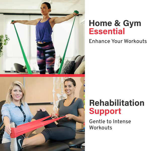 Flexil Resistance Band | 45.5M | Latex-Free | Black | XX-Heavy Strength | Home Gym Equipment | Strength Training and Physical Therapy - Tension Level