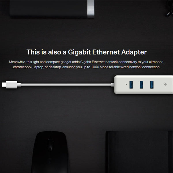 TP-Link UE306 WiFi Adapter, USB 3.0 to Gigabit Ethernet Network Adapter, USB to RJ45 Lan Wired Adapter for PC/Laptop/Ultrabook, Plug and Play in Nintendo Switch, Supports Windows 10/8.1, Linux OS