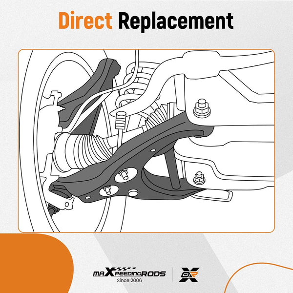 maXpeedingrods Front Left and Right Control Arms Suspension Wishbone Kit for Mazda 5 05-17 Cr19 Mazda 3 03-09 BK