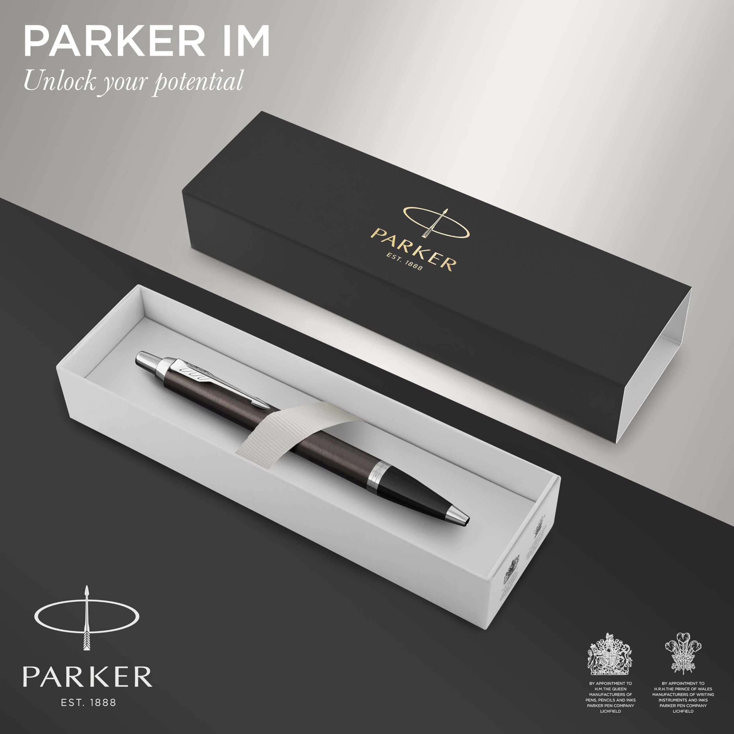 Parker IM Ballpoint Pen | Dark Espresso with Medium Point Blue Ink Refill | Gift Box