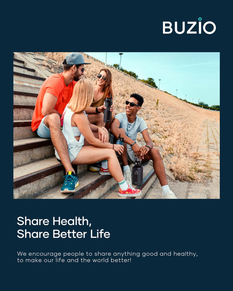 Stainless Steel Water Bottle 2L, BUZIO Vacuum Insulated Water Bottle with Straw Lid and Flex Cap Cold for 48 Hrs, Hot for 24 Hrs Double Wall Wide Mouth BPA Free Leak Proof, Black