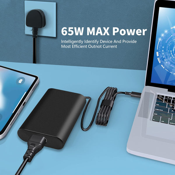 Jeestam 65W USB C Laptop Charger Compatible with HP EliteBook Elite Spectre X360 X2 830 1030 1040, Envy 11 13 14 15, Omnibook, Chromebook, Elite x2,ProBook 430 G6 G7 G8, for Office, School, and Family