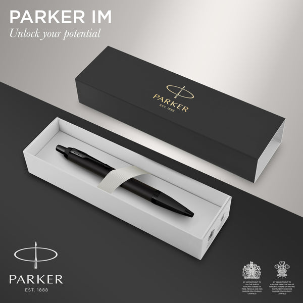 Parker IM Ballpoint Pen | Dark Espresso with Medium Point Blue Ink Refill | Gift Box
