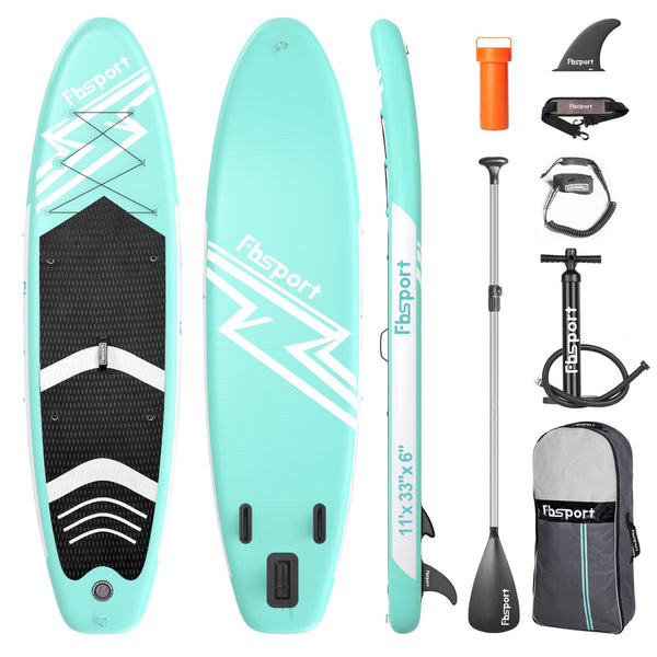 FBSPORT Inflatable Stand Up Paddle Boards,SUP Board,6" Thick Stand Up Paddle Boarding,Paddling Board for Youth & Adult,Surfboard,SUP with Adjustable Paddle/Backpack/Pump/Removable Fin