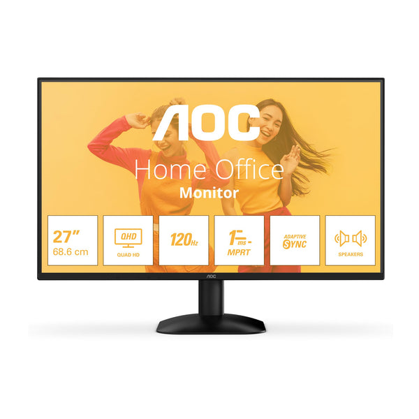 AOC 27B3CA2 - 27 Inch FHD Monitor, 100Hz, IPS, Speakers, USB-C Connectivity, FlickerFree, Adaptive Sync, LowBlue (1920 x 1080, 250 cd/m2, HDMI 1.4 / USB-C 65W Power delivery)