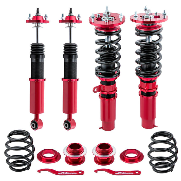 maXpeedingrods Coilovers Shock Suspension for BMW E46 3 Series 316i 318i 320i 323i 325i 328i 330i 1998-2006 - Red