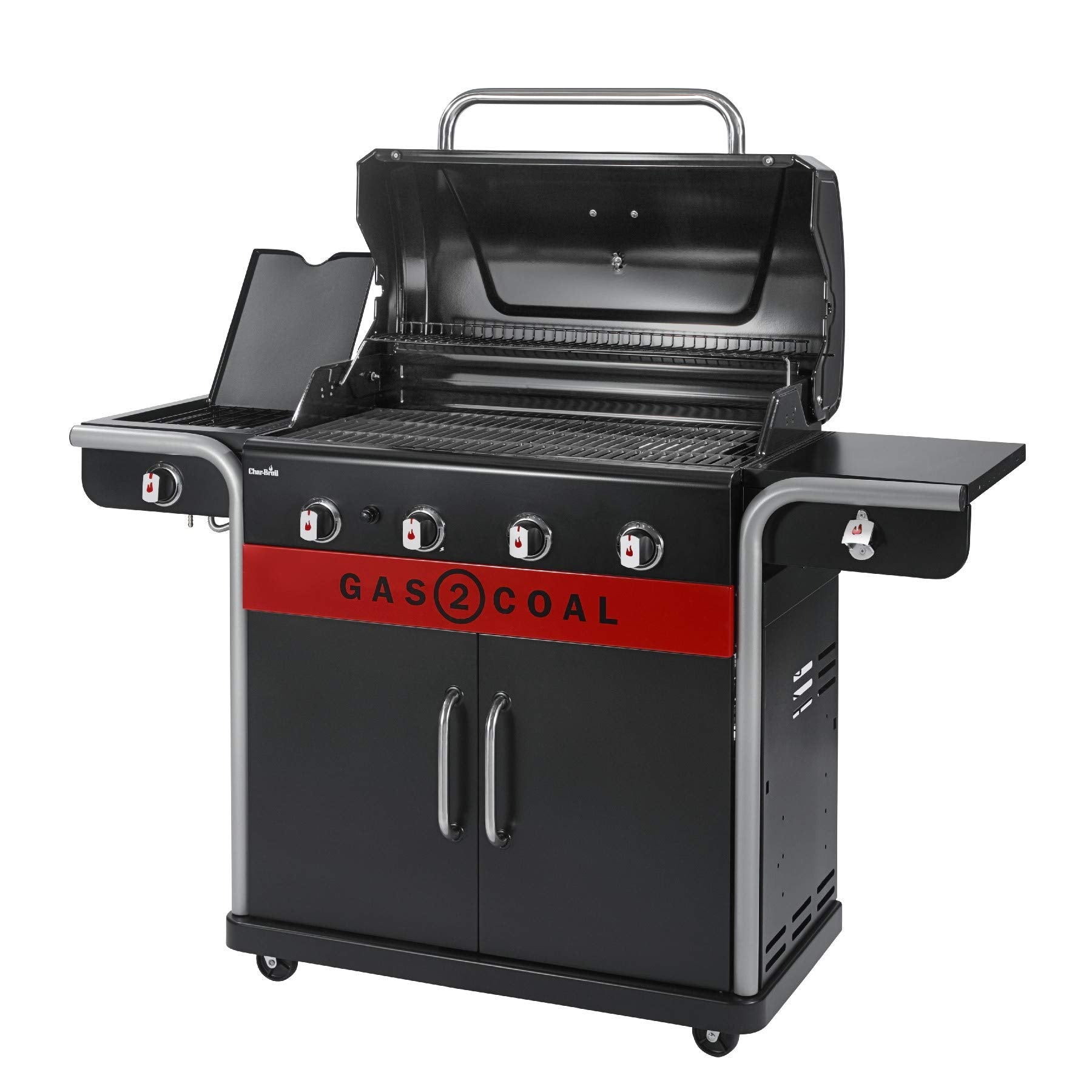 Char-Broil Gas2Coal 440 Hybrid Grill Gas Barbecue, Black