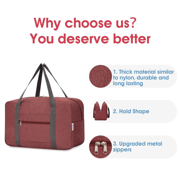 for Ryanair Airlines Cabin Bag 40x20x25 Underseat Foldable Travel Duffel Bag Holdall Tote Carry on Hand Luggage Overnight for Women and Men 20L (Black)