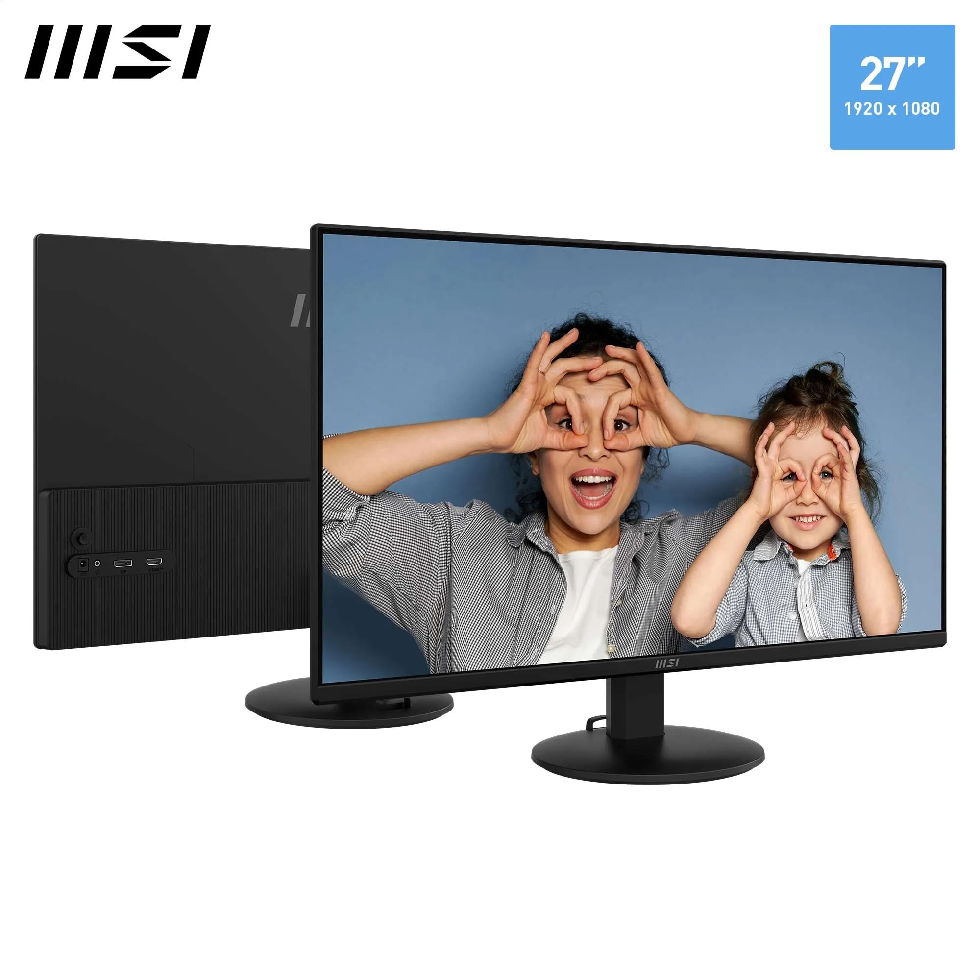 MSI PRO MP251 24.5 Inch Full HD Office Monitor - 1920 x 1080 IPS Panel, 100 Hz, Eye-Friendly Screen, Built-in Speakers, Tilt-Adjustable - HDMI 1.4b, D-Sub (VGA)
