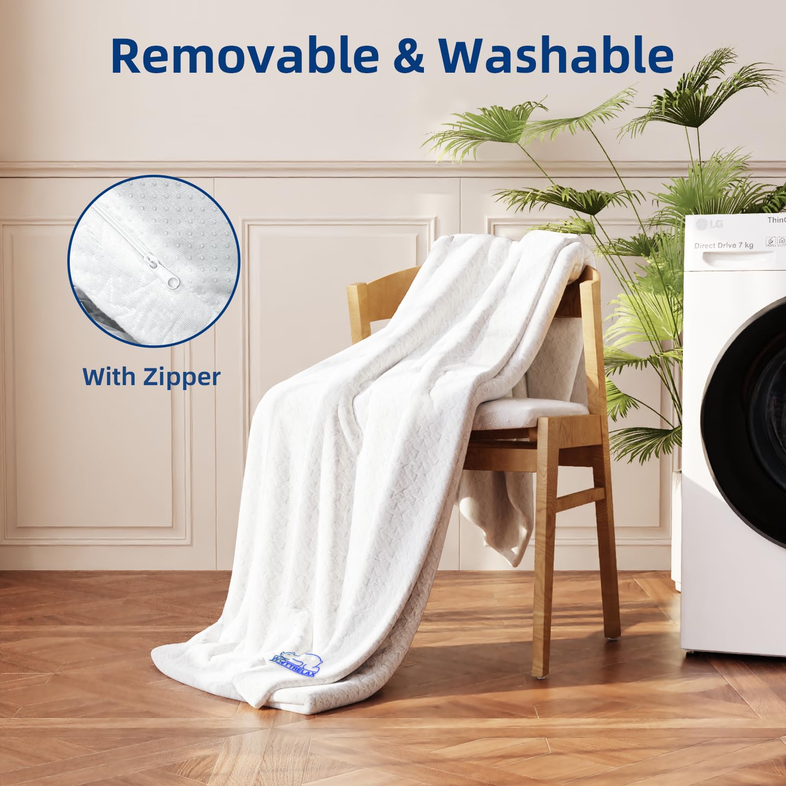 WOWTTRELAX Dual-Layer 2 Inch Memory Foam Mattress Topper, King Size with Anti-Mite & Breathable Knitting Cover, Cooling Mattress Topper for Back Pain (150x200x5cm)