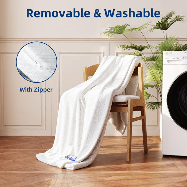 WOWTTRELAX Dual-Layer 2 Inch Memory Foam Mattress Topper, King Size with Anti-Mite & Breathable Knitting Cover, Cooling Mattress Topper for Back Pain (150x200x5cm)