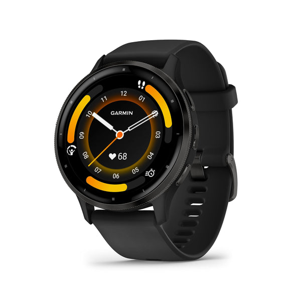 Garmin Venu 3 GPS 45mm Smartwatch, AMOLED Touchscreen, All-day Advanced Health & Fitness Features, Voice Functionality, Music Storage, Wellness Smartwatch with up to 14 days battery life, Black