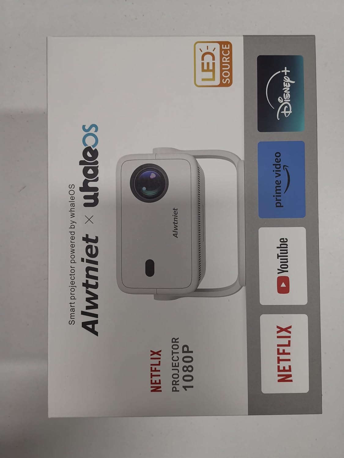 Alwtniet L018 NTV Smart Projector, 1080P Native 400 ANSI Auto Focus Auto Keystone Mini Portable Projector with Play store, ChatGPT Voice Remote Android 13 Home Video Proyector