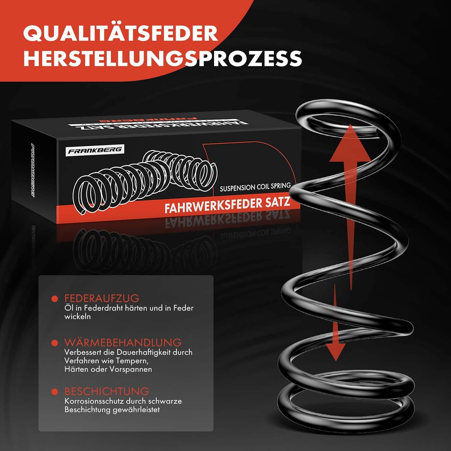 Frankberg 2x Coil Spring Rear axle Compatible with M.i.n.i R50 R53 C.o.o.p.e.r 1.6L 2001-2006