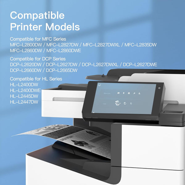 GPC Image TN2510XL TN2510 Toner Cartridge Compatible with Brother TN-2510XL, High Yield for Brother DCP-L2627DWE L2660DW; MFC-L2860DWE L2800DW L2860DW L2827DWXL L2827DW L2827DWE Printer, 1 x Black