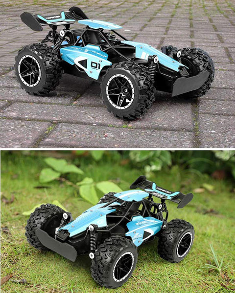 SZJJX Remote Control Cars – 2.4GHz High-Speed RC Car for Kids, 15KM/H+ 2WD Off-Road Car with 2 Rechargeable Batteries, Electric Remote Control Truck Toy for Boys & Girls Gifts (Green)