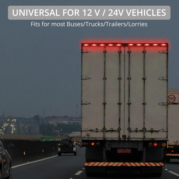 Justech 10pcs 6LED Side Marker Lights 12V Rear Lights 3030 SMD Indicator Lamps Universal Waterproof for Truck Trailer Van Caravan Lorry Car Bus-Red