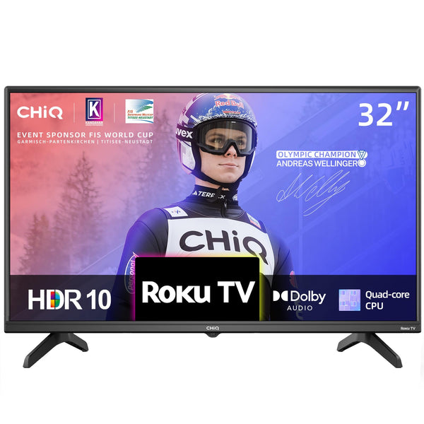 CHiQ U50QM9K 50 inch Smart QLED Roku TV, 4k UHD, HDR10 HLG, Dolby Audio, Works with Alexa, DVB-T/T2, Support Apple Air-Play, Google Assistant, Prime Video, HDMI2.1, USB2.0