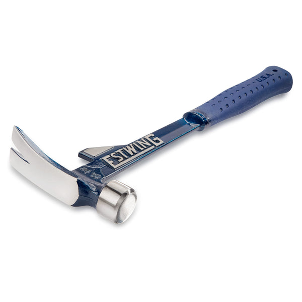 Estwing E6-24TM 24oz 16-inch Milled Face Hammertooth Hammer with Vinyl Shock Reduction Grip, Blue
