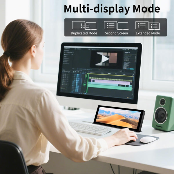 Ulrhzar Small Touchscreen Monitor 7.8inch 1280x400P 60Hz 300cd/m² Brightness for Raspberry Pi PC Laptop, Touch Screen Portable Monitor GPU CPU AIDA64 Monitoring