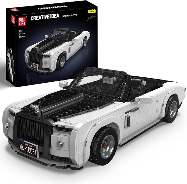 Mould King 10031 Retro Convertible Building Blocks Set, Classic 1:16 Scale Collectible Sports Vehicle Model Kit for Children Aged 14+/Adults (1603 Pieces)