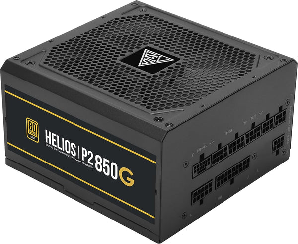 GAMDIAS HELIOS P2-750G Low-Noise ATX PC Power Supply, 80 PLUS Gold Non-Modular Computer PSU, ATX 3.1 & PCIe Gen 5.1 Ready, Native 12VHPWR Cable, Full DC-DC, LLC Resonant Circuit Design, Black