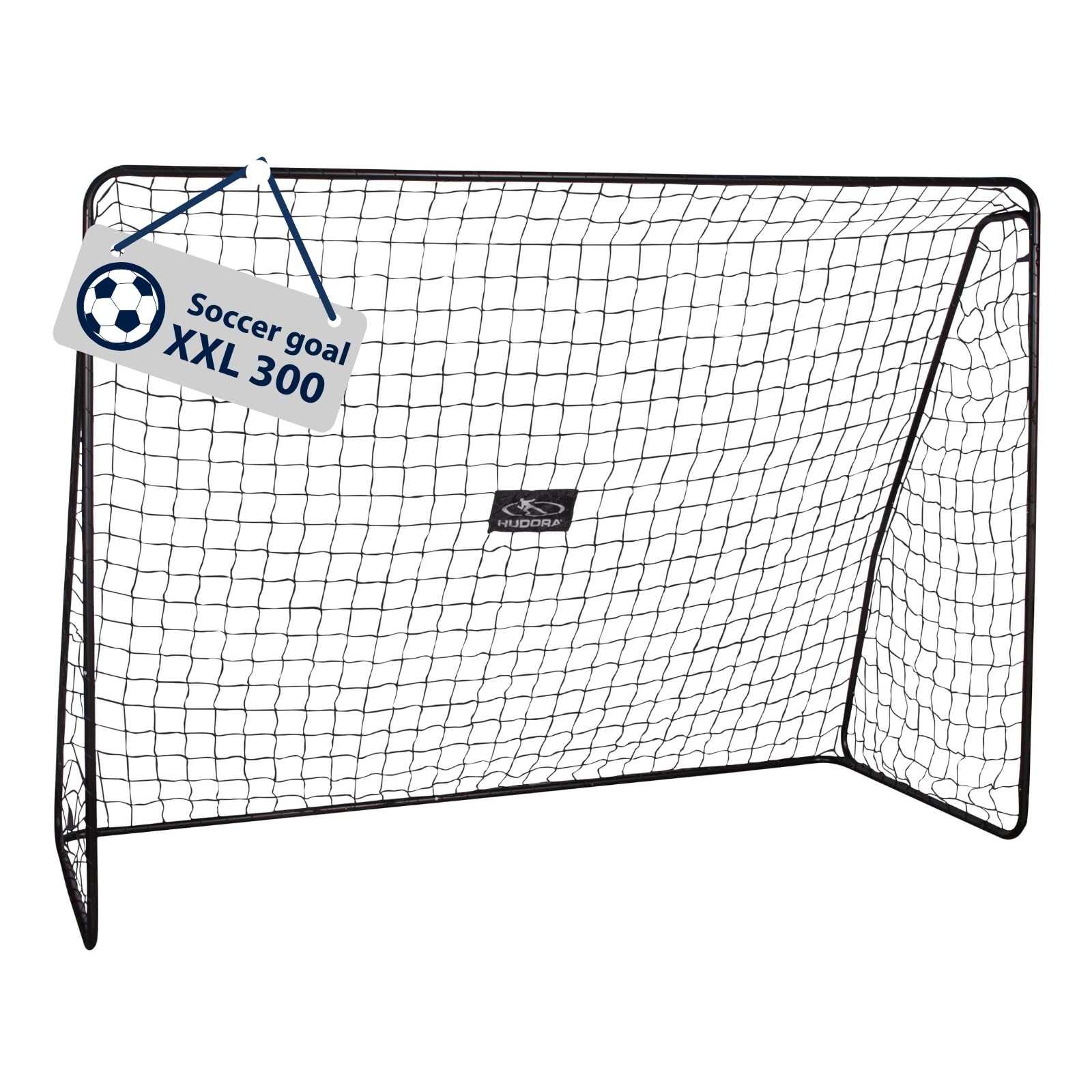 HUDORA Soccer Goal XXL - Large Football Goal for Kids & Adults - Weatherproof & sturdy football goal with tight net for home use - Premium Outdoor
