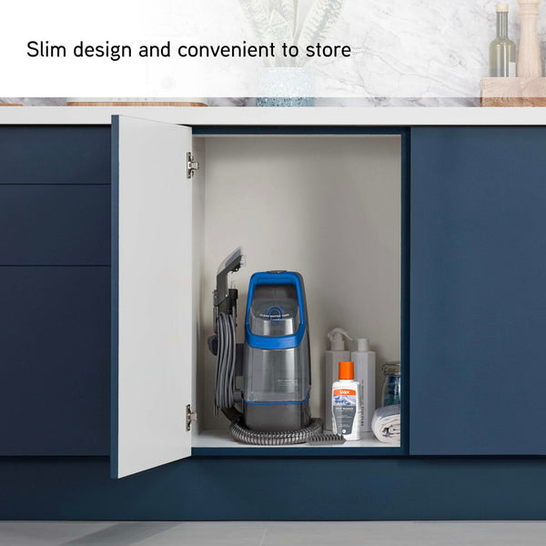 Vax CDCW-CSXA SpotWash Duo Spot Cleaner, Car, Upholstery, Sofa Carpet Cleaning Machine, Included Pet Tool & Solution Removes Spills & Stains, Portable and Compact Design, 1 Liter, Grey/Blue