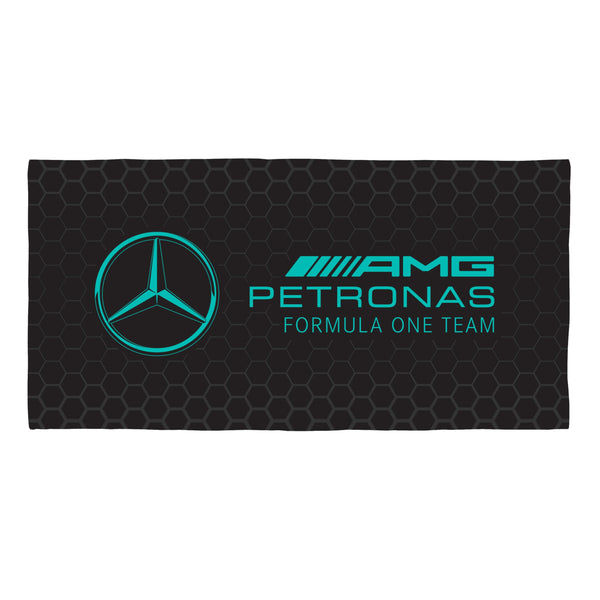 Character World Mercedes AMG Petronas Official Towel | Super Soft Feel, Formula One Design | Perfect The Home, Bath, Beach & Swimming Pool | One Size 75cm x 150cm | 100% Cotton