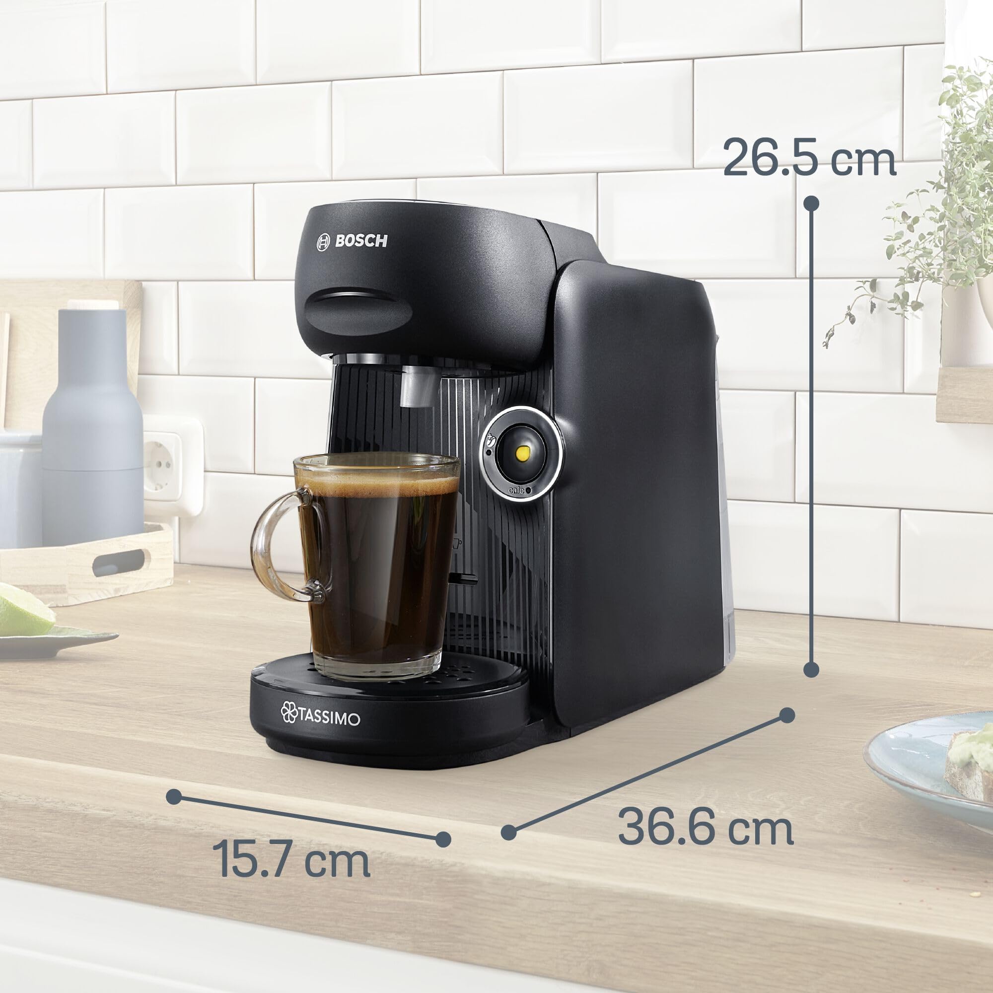 Tassimo by Bosch Finesse Friendly Pod Coffee Machine in Cream TAS167PGB with INTELLIBREW and IntensityBoost, Compatible with 50 Different Beverages