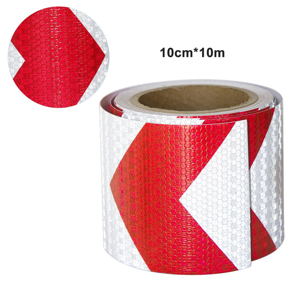 XFXIA Reflective Tape - Yellow & Black, 10cm x 20m, Waterproof, Self-Adhesive Warning Tape for Vehicles, Cars, Trailers, Outdoors