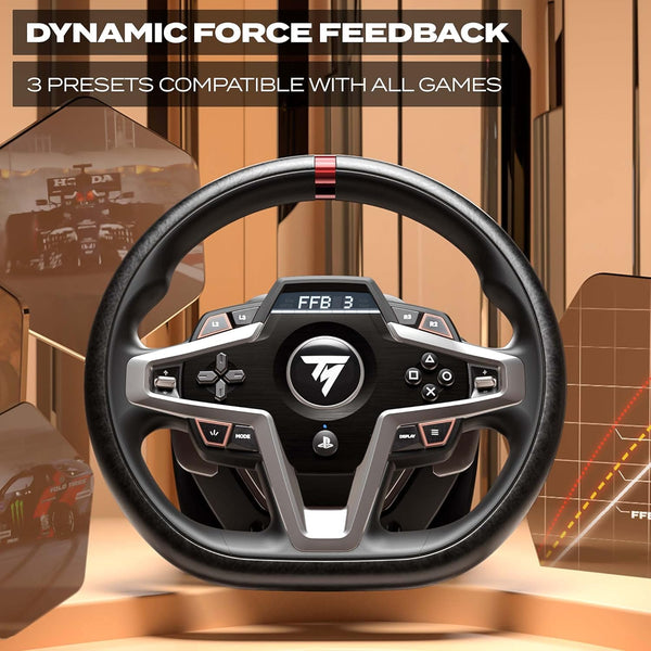 Thrustmaster T248 - High-Performance Racing Wheel and Pedal Set with Force Feedback for PlayStation 5, PlayStation 4, and PC