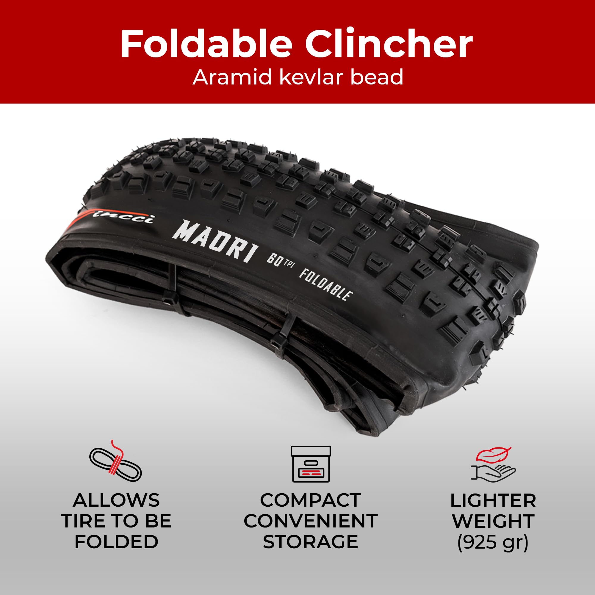 Fincci Bicycle Tyres MTB 29 x 2.25 Inch - Pair Foldable Tires 29 inches 60 TPI with 1mm Nylon Puncture Protection for Cycle on Mountain & Electric &