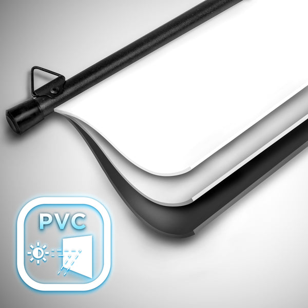 Duronic BPS60/43 Simple Bar Wall Mountable HD Projection Screen for | School | Theatre | Cinema | Home Projector Screen – 60” -4:3 Matte White Screen (Size: 122 X 91cm)