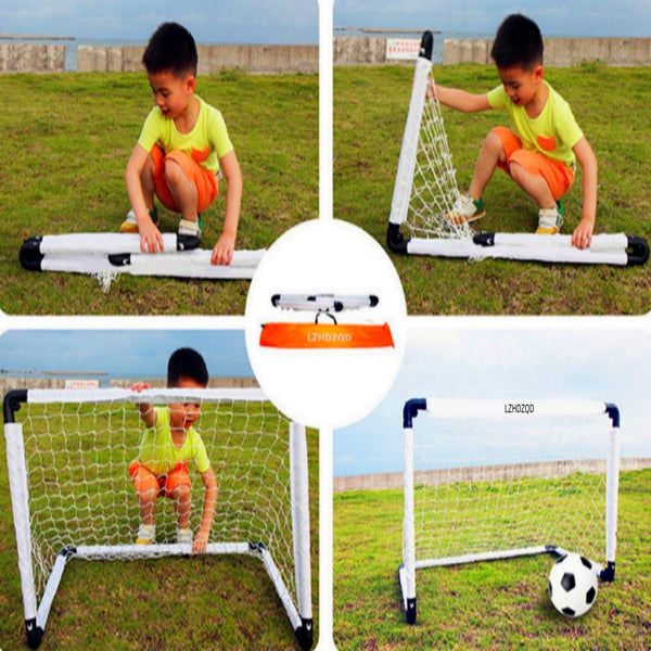 LZHDZQD Football Goal, Goal Posts For Kids, Foldable Football Goals and Kids Football Set, 115 x 80 cm White Kids Football Goals for the