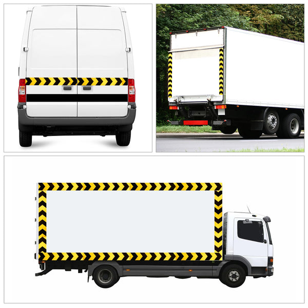 XFXIA Reflective Tape - Yellow & Black, 10cm x 20m, Waterproof, Self-Adhesive Warning Tape for Vehicles, Cars, Trailers, Outdoors